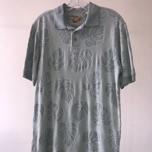 Men’s S Caribbean Silk Cotton Hawaiian polo shirt